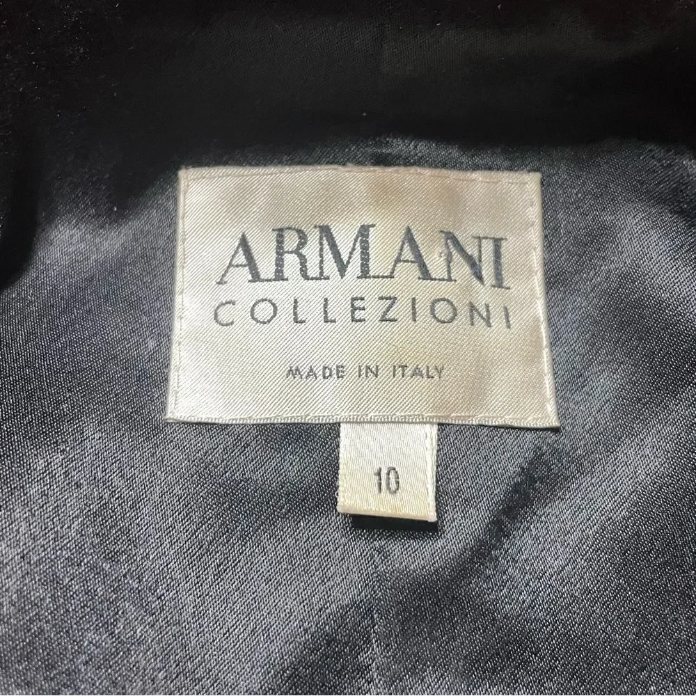 Vintage‎ Armani Collezioni Fuchsia Boucle Peplum Jacket Women's Size 10